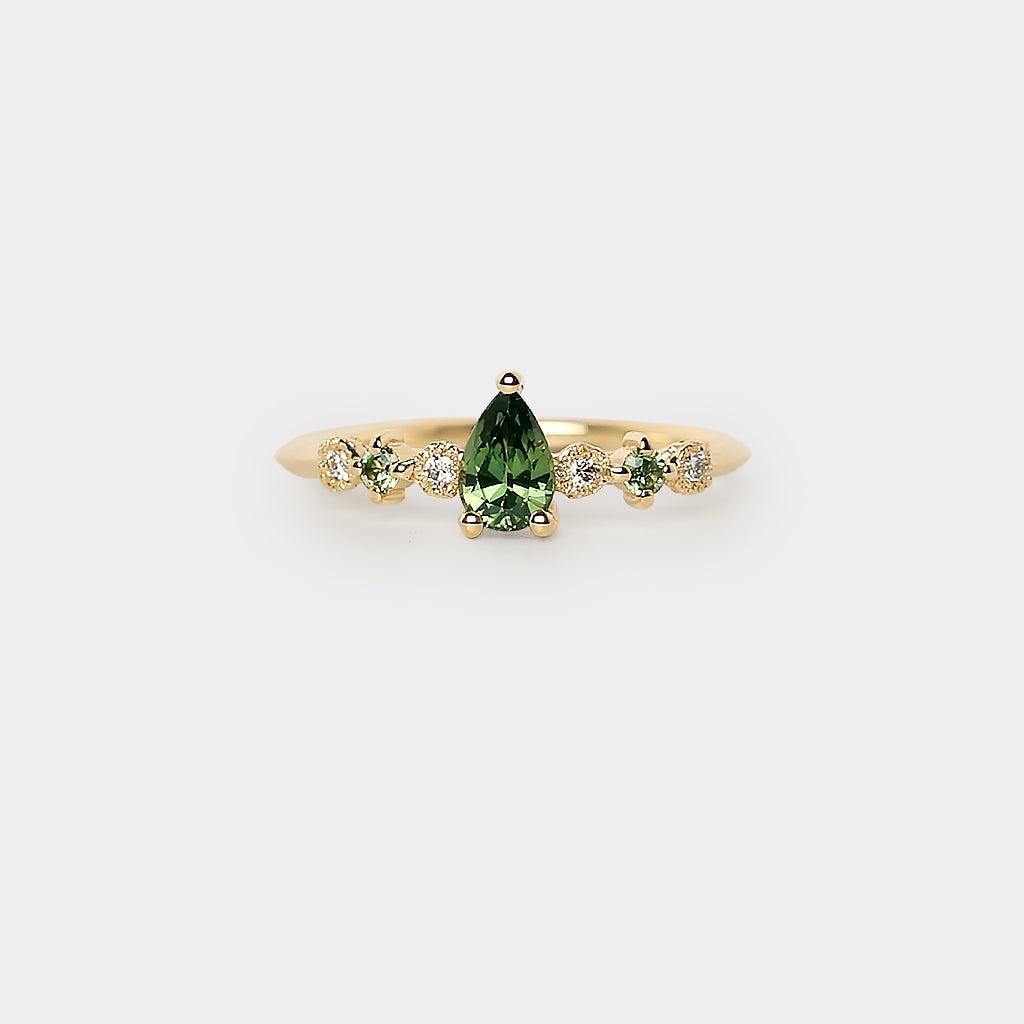 Harmony Engagement Ring - 0.53ct pear sapphire