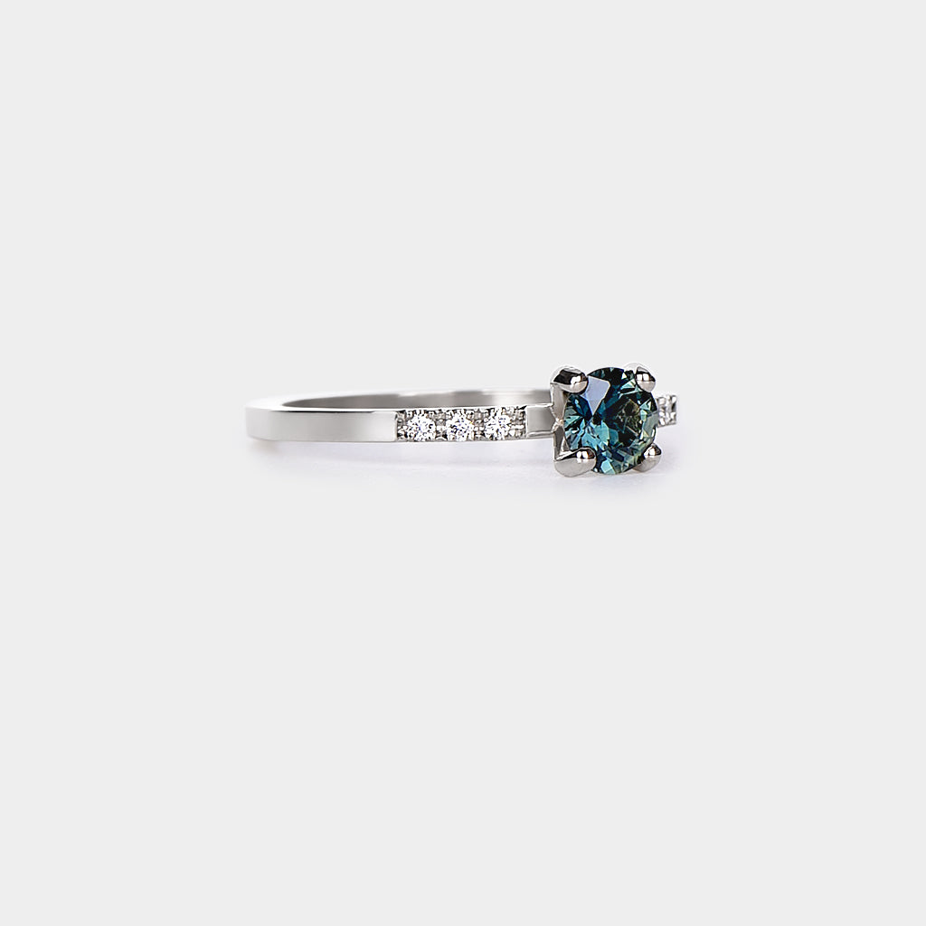 Sapphire solitaire Ring - 0.55ct round sapphire