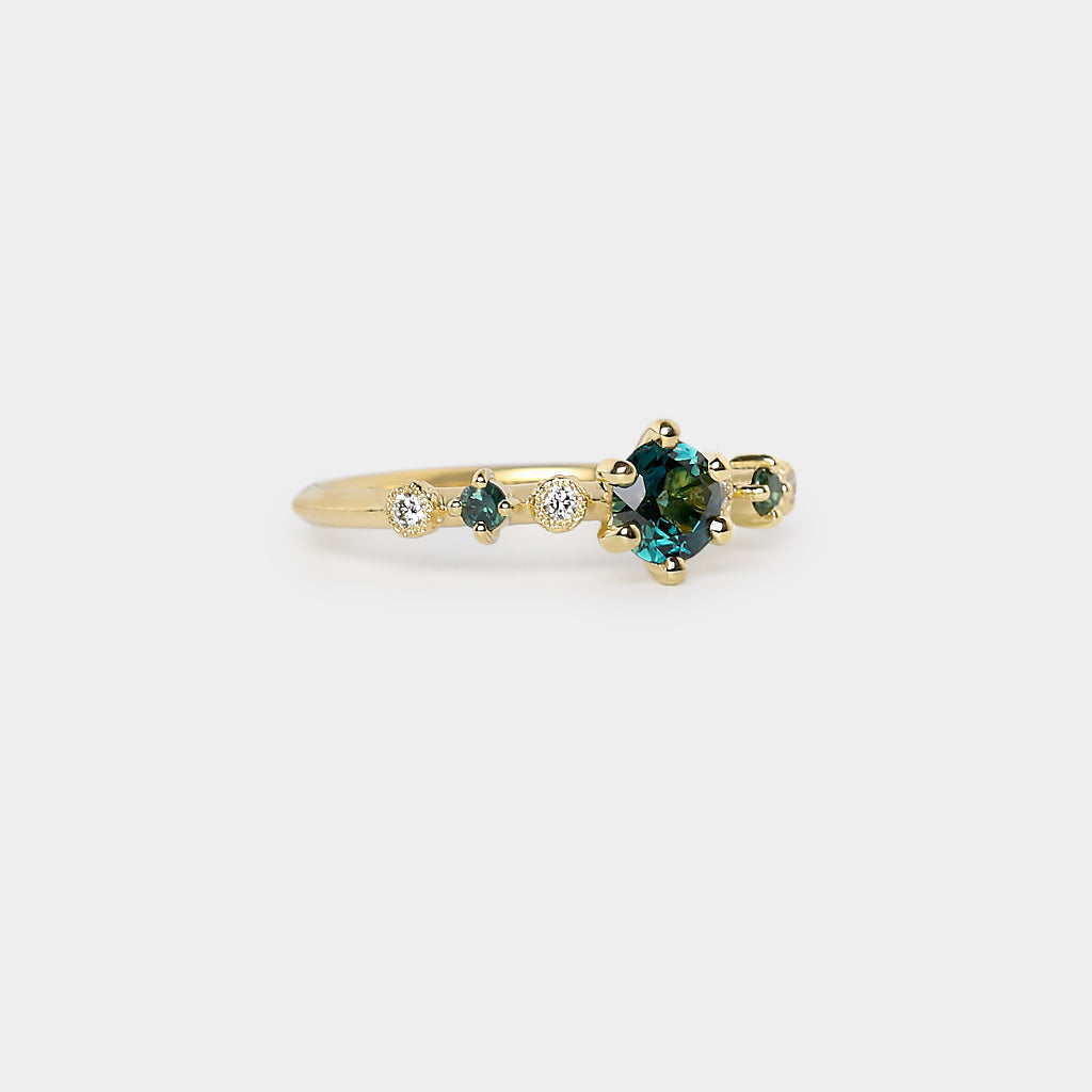 Harmony Engagement Ring - 0.57ct round sapphire