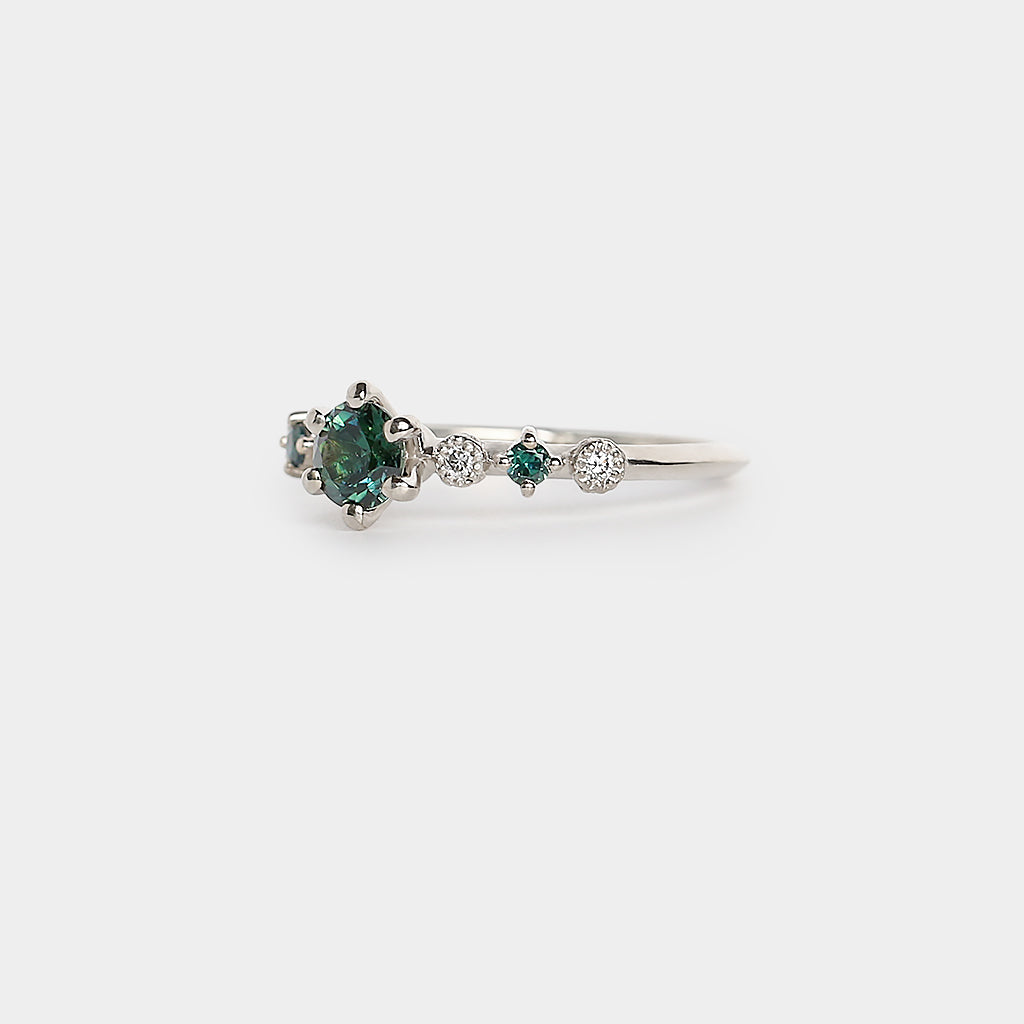Harmony Engagement Ring - 0.61ct round sapphire