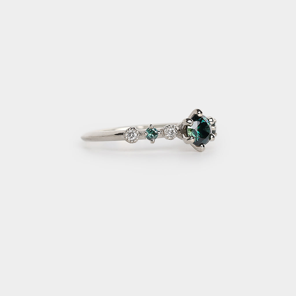 Harmony Engagement Ring - 0.61ct round sapphire