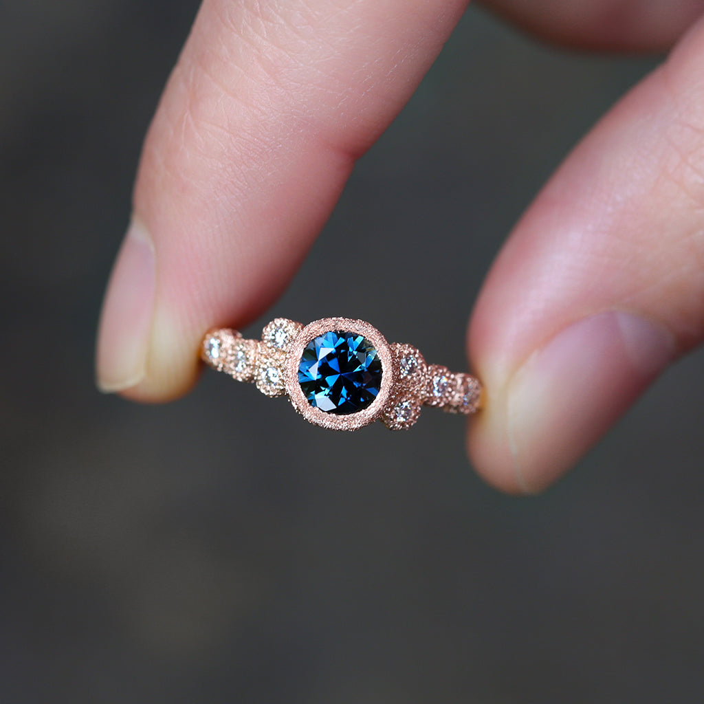 Meteorite - Natural Sapphire Ring