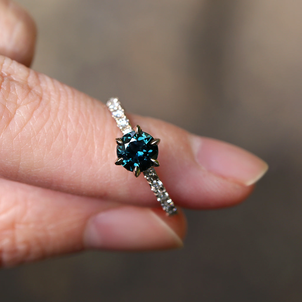 Star Solitaire - Natural Sapphire Ring