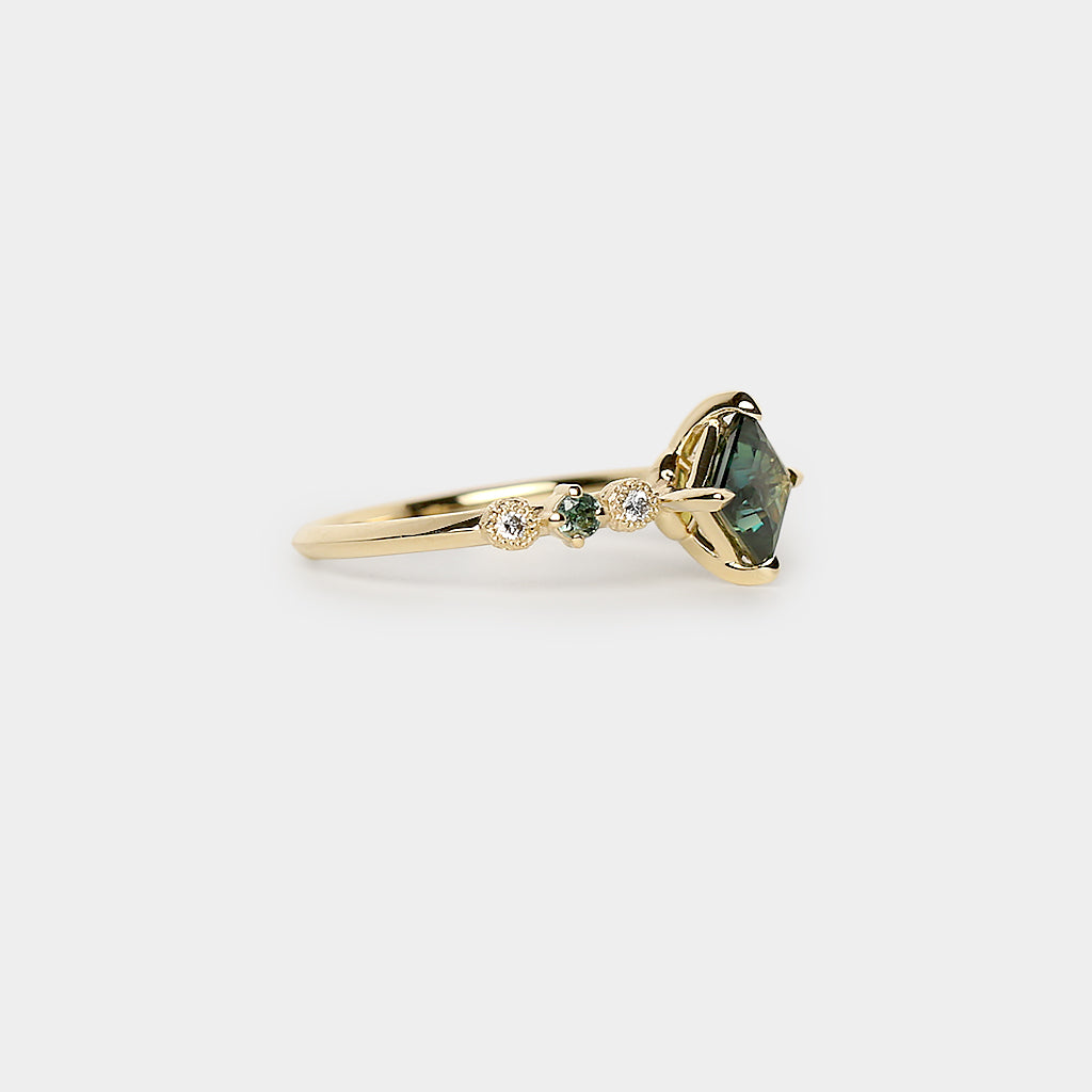 Harmony Engagement Ring - 1.14ct princess sapphire