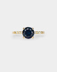 Sapphire solitaire Ring - 1.70ct round sapphire