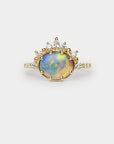 Tiara black Opal Ring - 1.16ct black opal