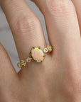 Harmony Crystal Opal Ring - 8x6mm Oval crystal opal