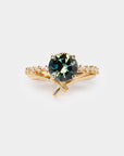 Promise engagement ring - 2.38ct round natural sapphire