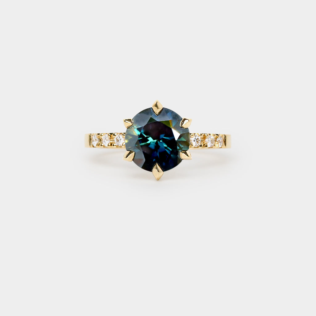 Star sapphire solitaire Ring - 3.25ct round sapphire