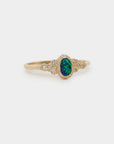 Meteorite boulder opal ring