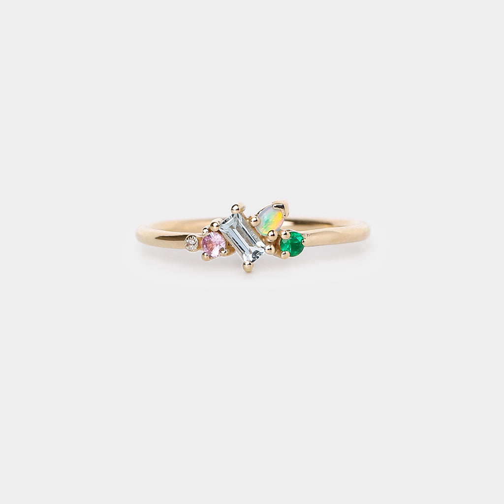 petite cluster ring