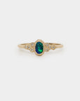Meteorite boulder opal ring
