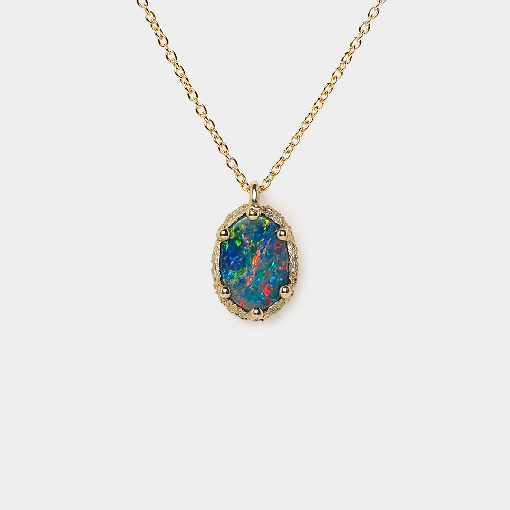 Meteorites opal doublet Necklace 1