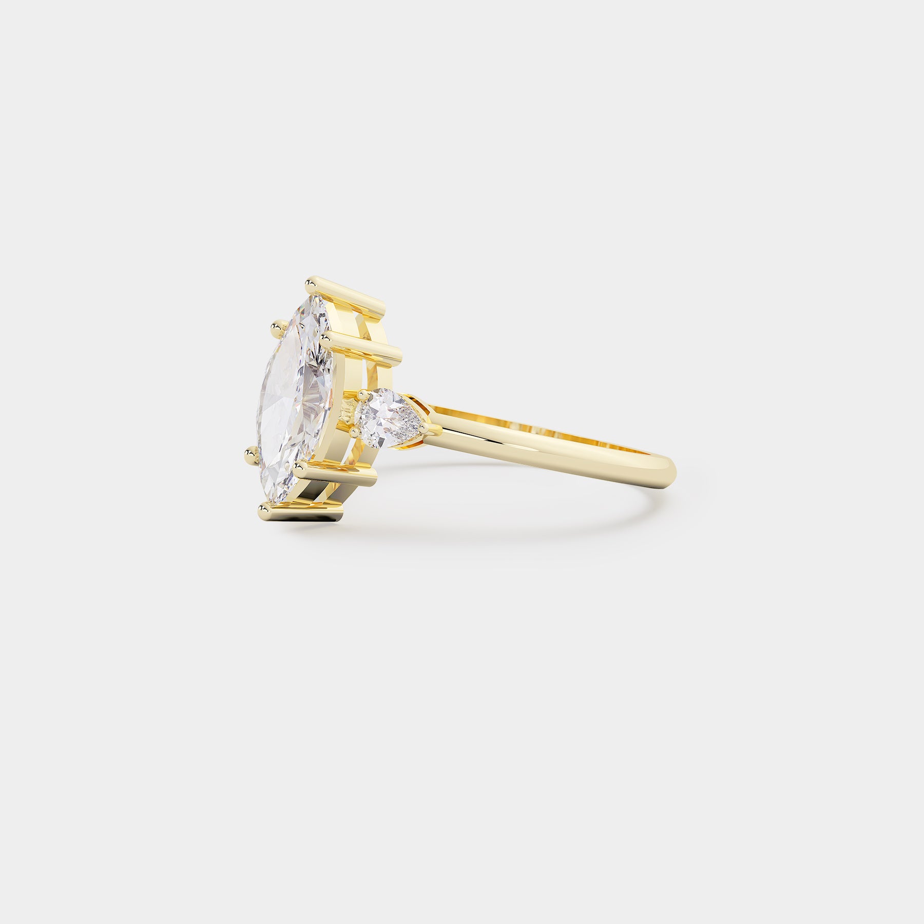 Arcéa Trilogy Diamond Ring - Marquise Lab Diamond