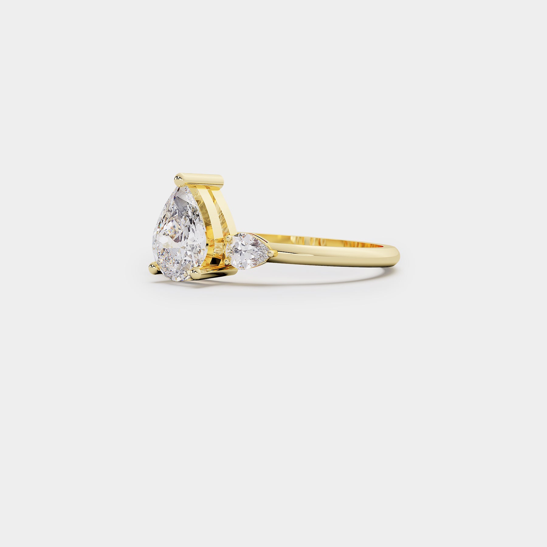 Arcéa Trilogy Diamond Ring - Pear Lab Diamond