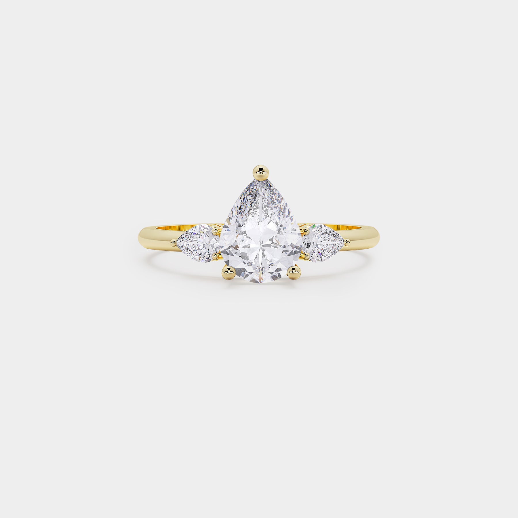 Arcéa Trilogy Diamond Ring - Pear Lab Diamond