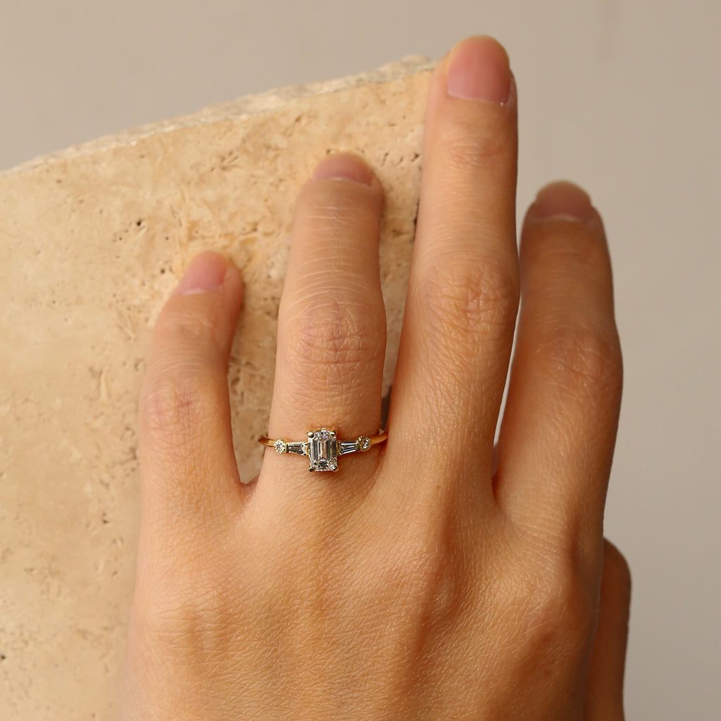 astra diamond ring- diamond engagement ring. non traditional engagement ring design