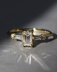 Astra Diamond Ring - 0.74ct Emerald cut Lab Diamond- james and irisa