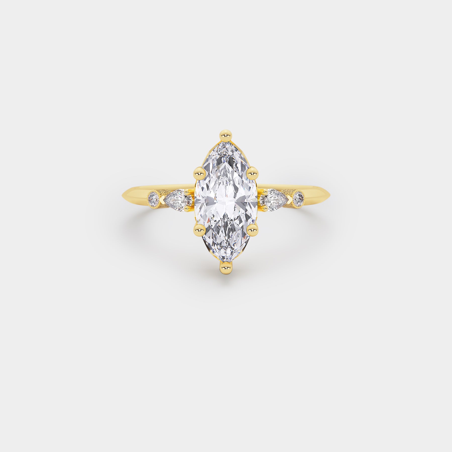 Astra Diamond Ring - Marquise Lab Diamond
