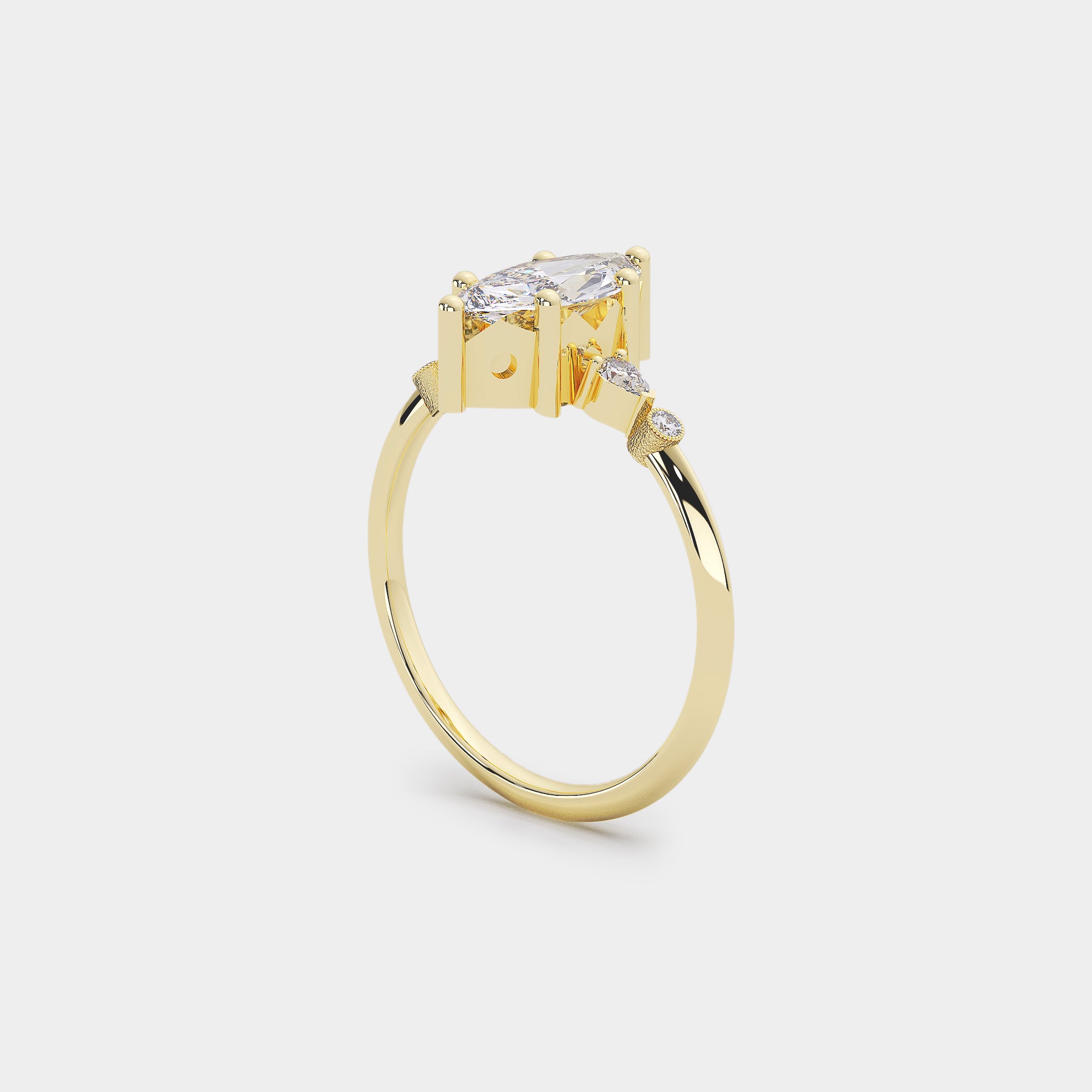 Astra Diamond Ring - Marquise Lab Diamond