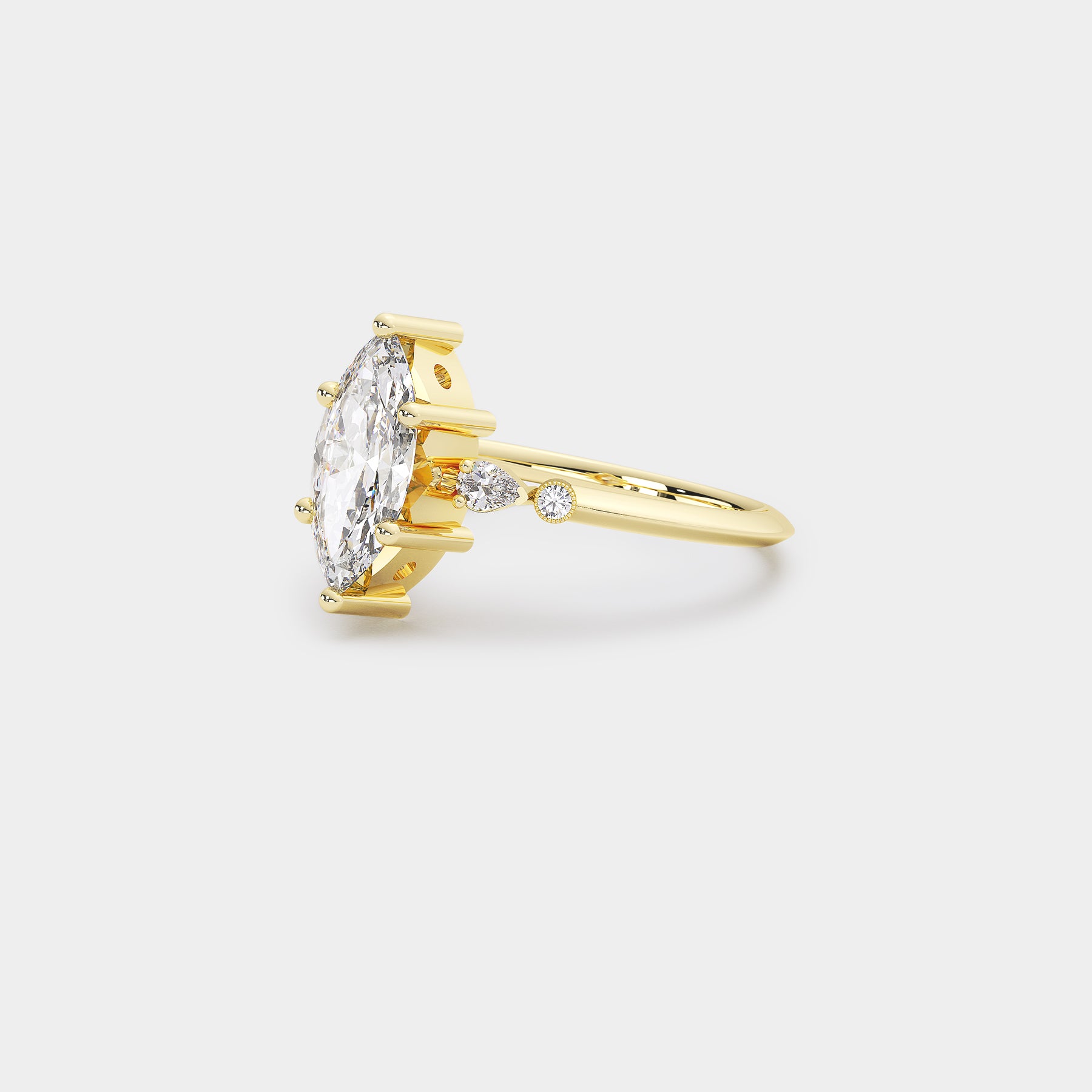 Astra Diamond Ring - Marquise Lab Diamond