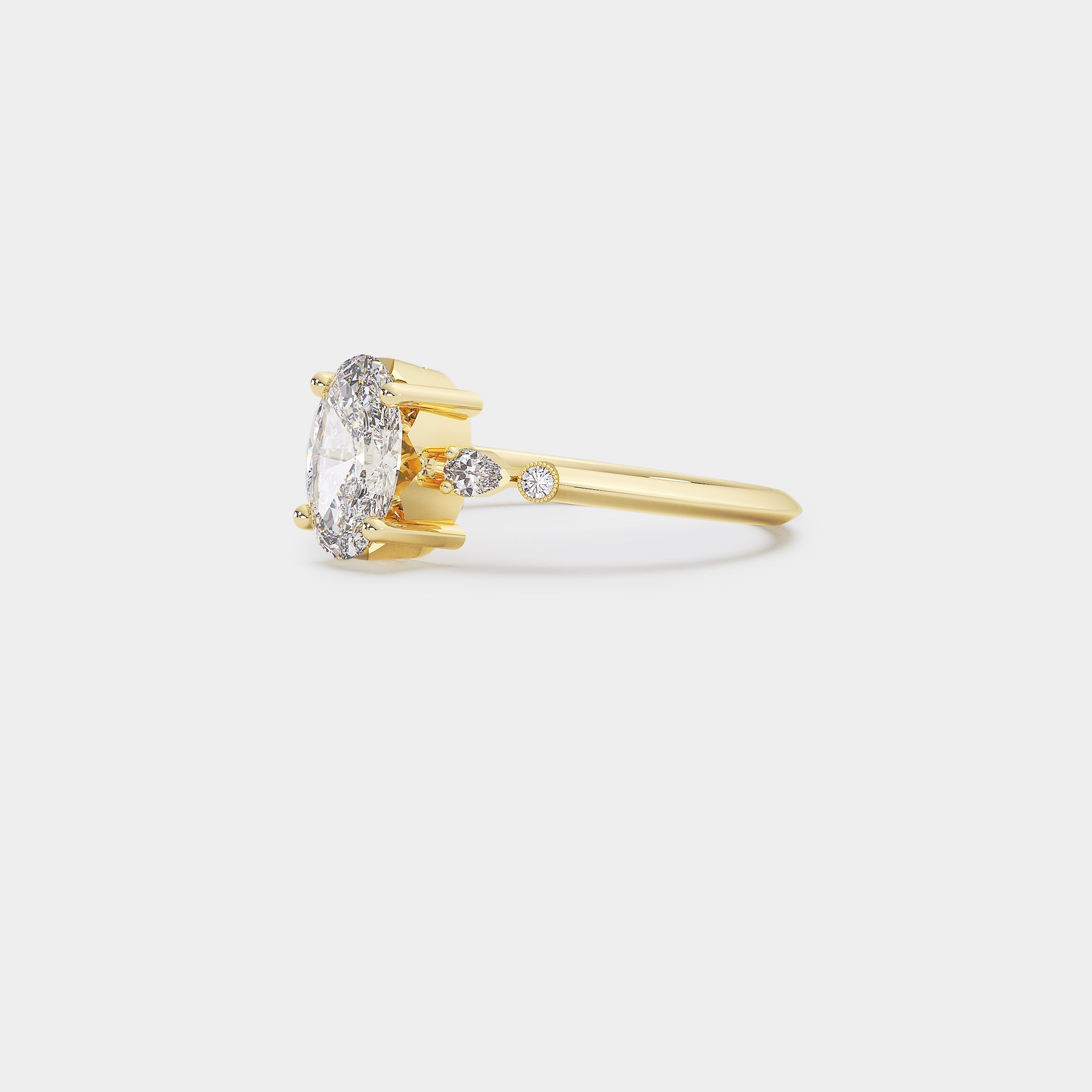 Astra Diamond Ring - Oval Lab Diamond