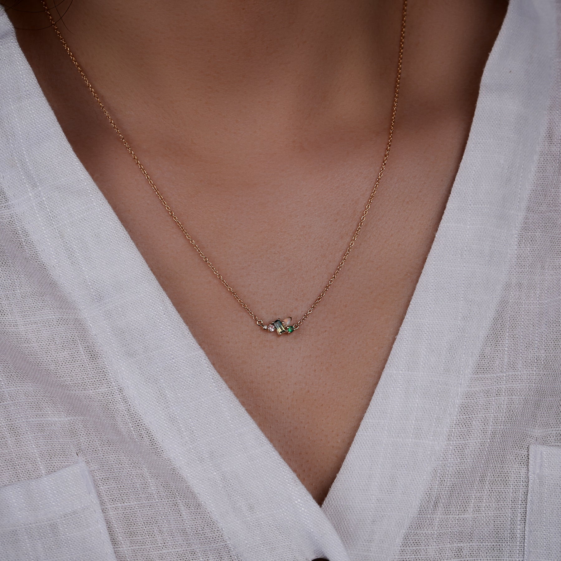 Bouquet cluster necklace