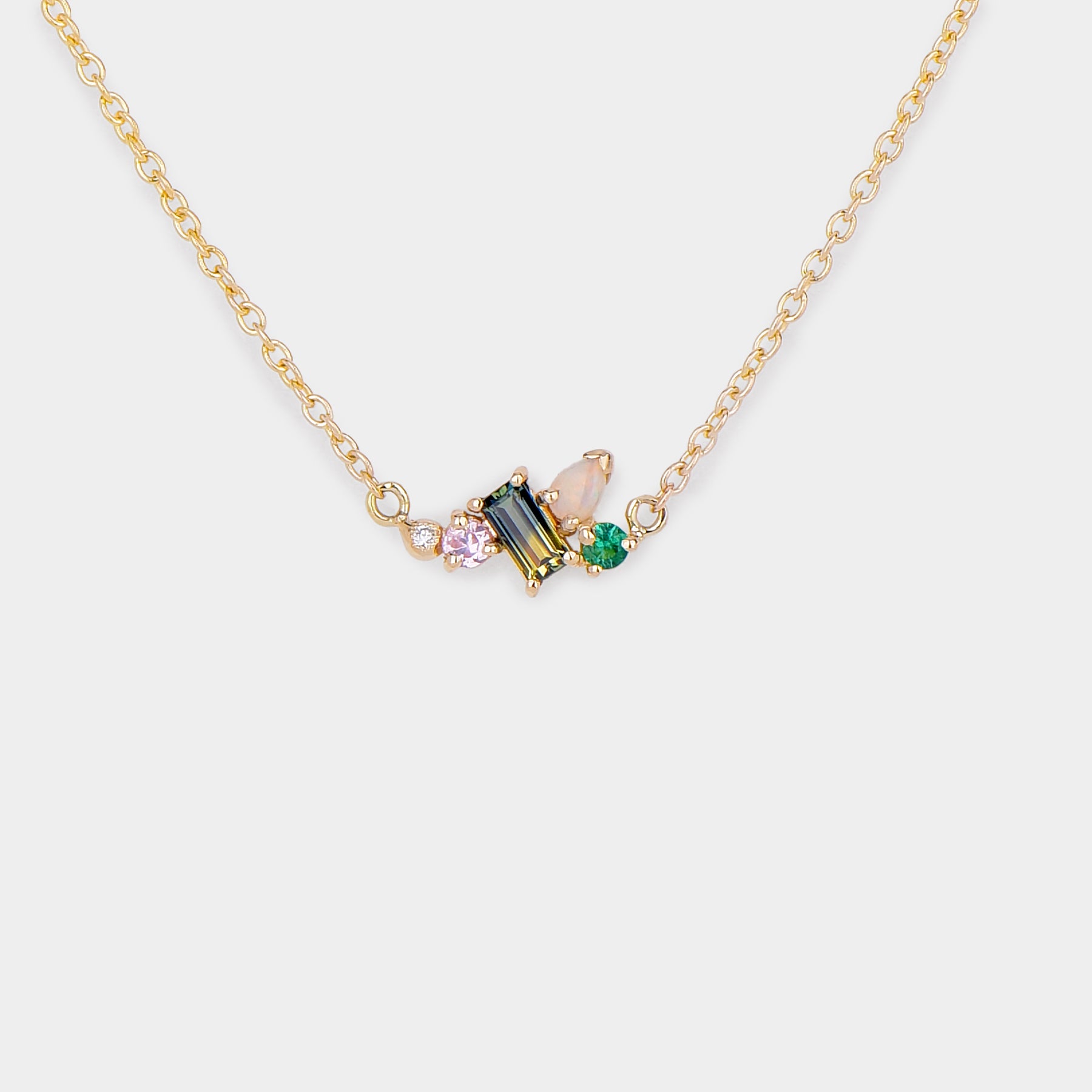 Bouquet cluster necklace