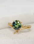 Promise engagement ring - 2.38ct round natural sapphire