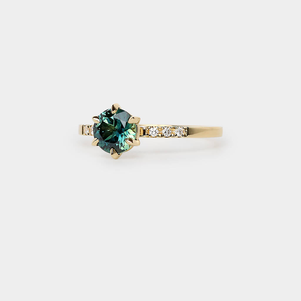 Star sapphire solitaire Ring - 1.14ct round sapphire