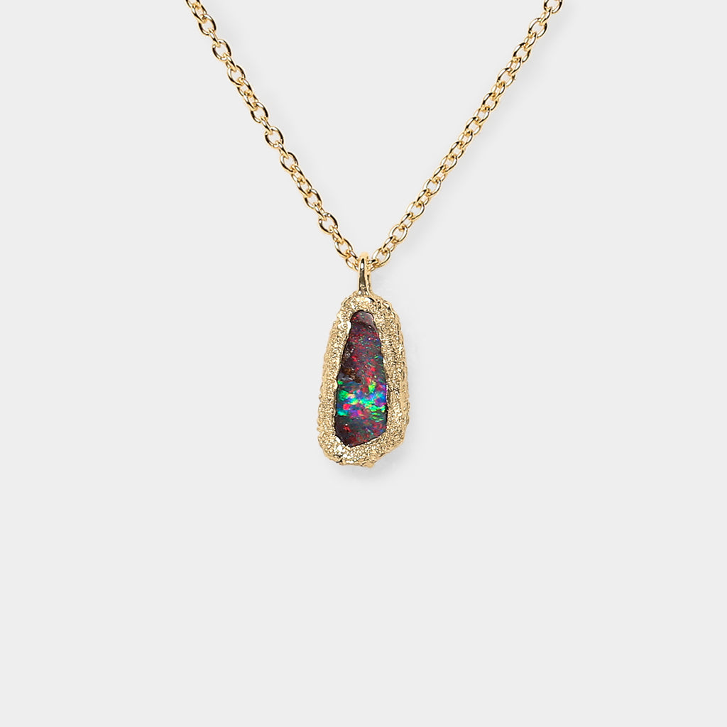 Meteorites bezel boulder opal Necklace – James Irisa