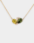 Vela Toi et Moi Necklace - 2.66ct sapphires
