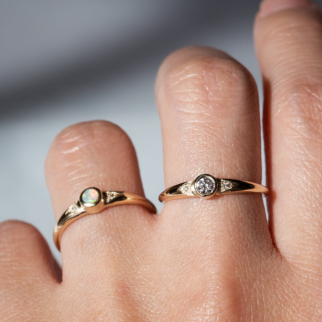 Duo Arrows Natural Diamond Ring – James Irisa