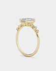 Harmony Diamond Ring - Emerald Cut Lab Diamond