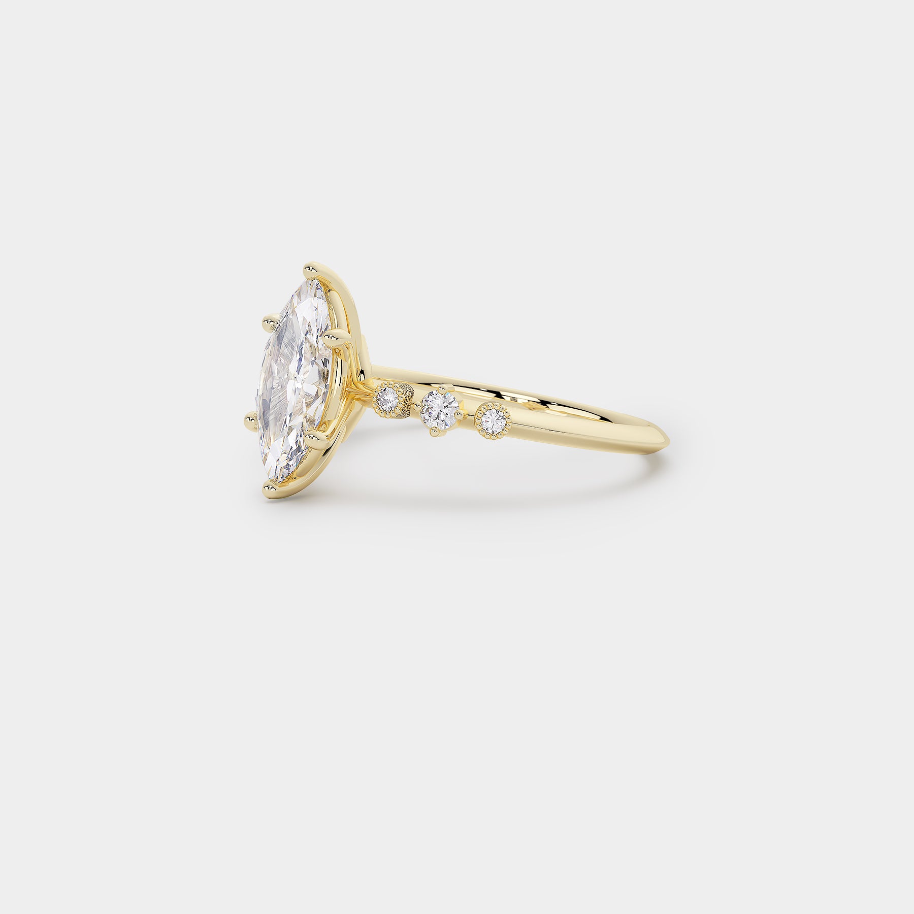 Harmony Diamond Ring - Marquise Lab Diamond