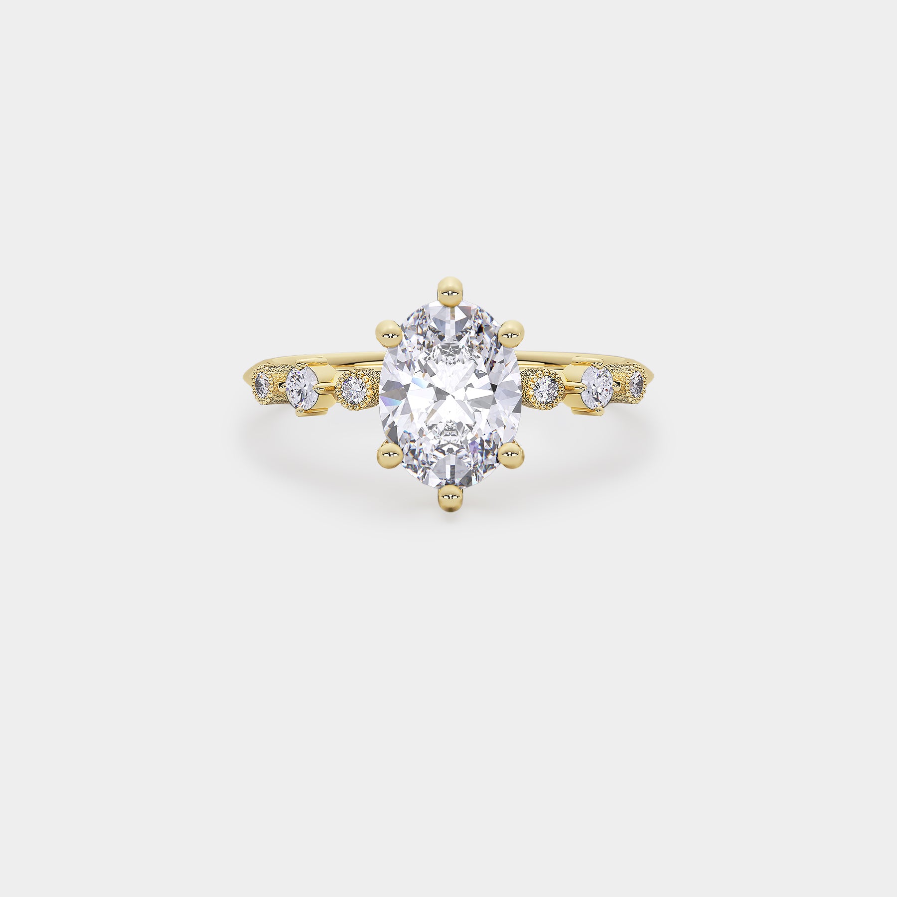 Harmony Diamond Ring - Oval Lab Diamond