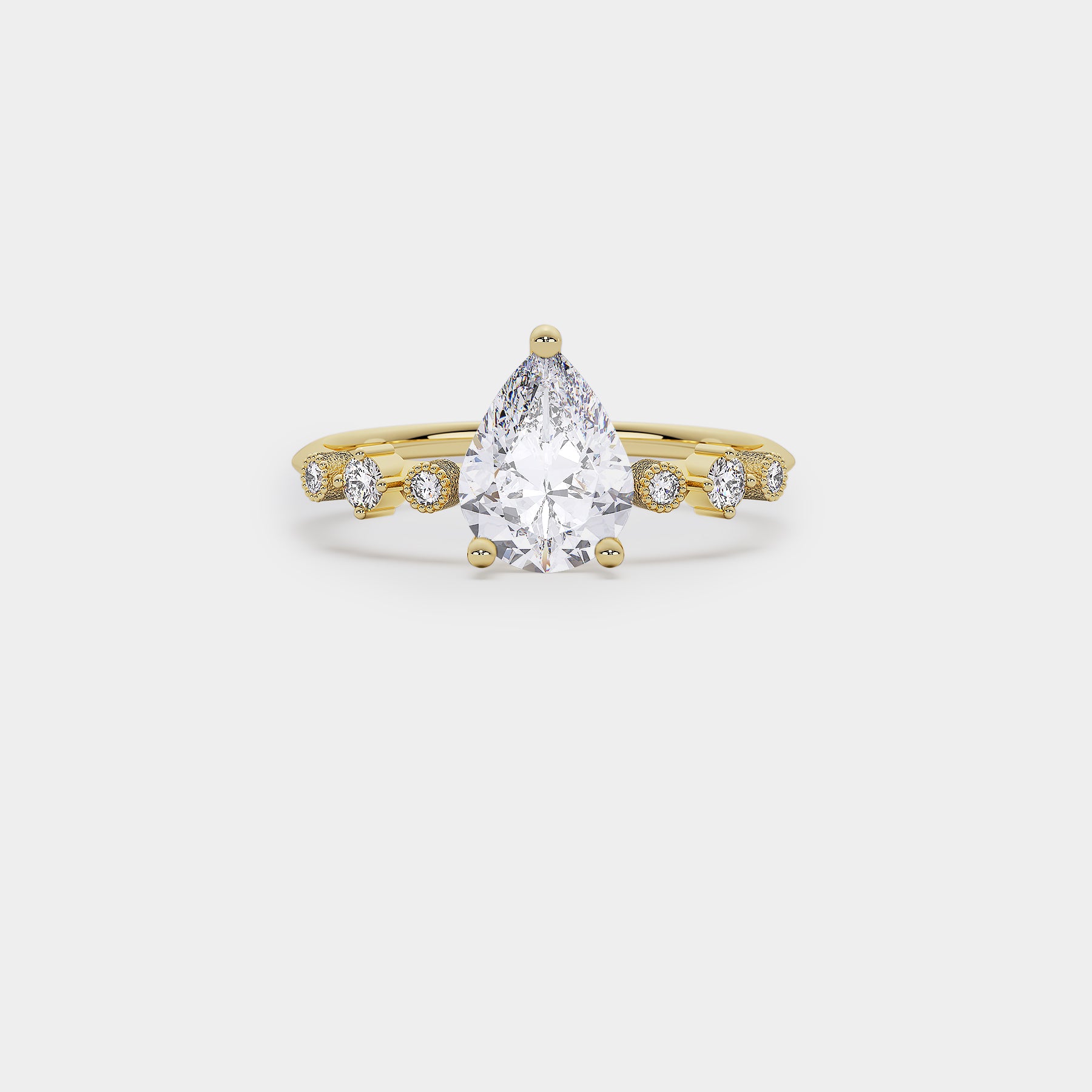 Harmony Diamond Ring - Pear Lab Diamond