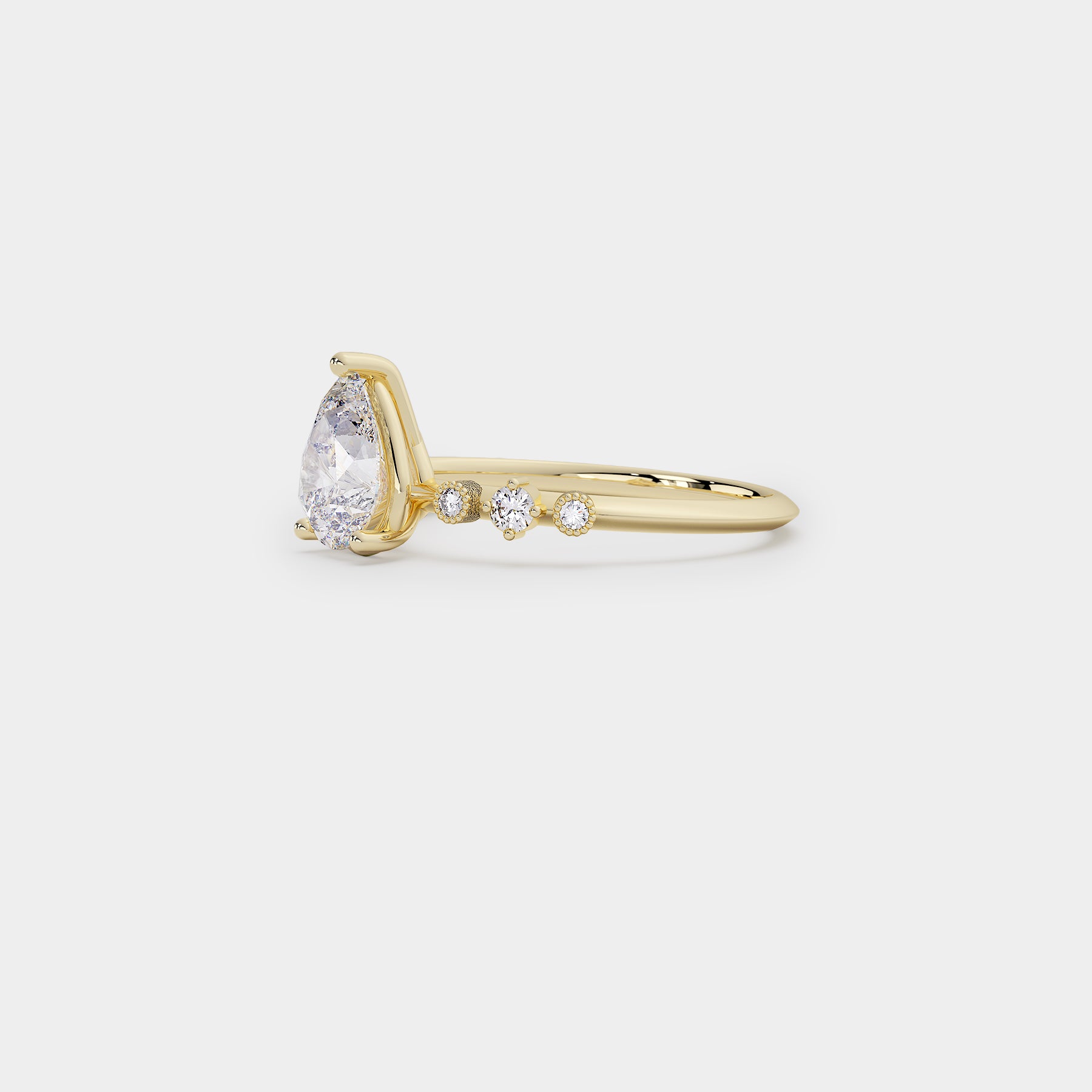 Harmony Diamond Ring - Pear Lab Diamond