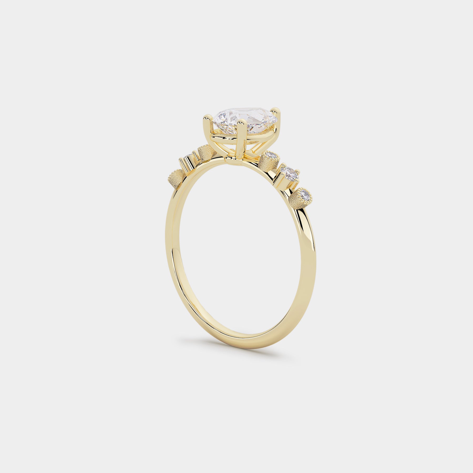 Harmony Diamond Ring - 1.01ct Pear Lab Diamond