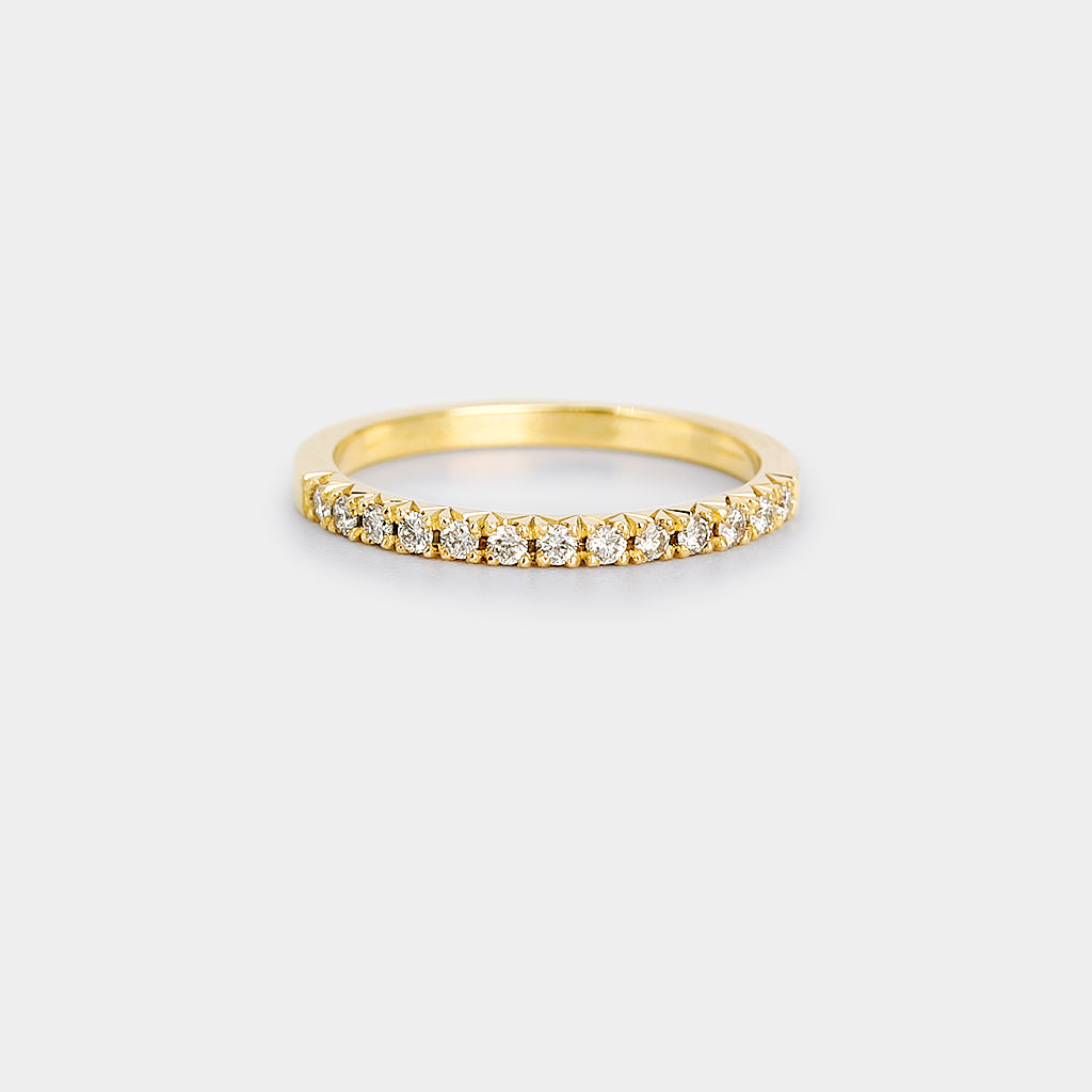 French fishtail setting Band - Natural diamond