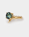 Promise engagement ring - 2.38ct round natural sapphire