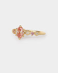 Harmony Engagement Ring - 0.72ct oval Lab pink diamond & natural diamonds