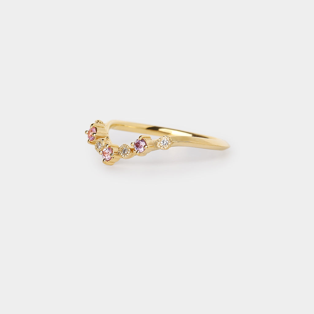 Harmony Wavy Band - pink sapphire