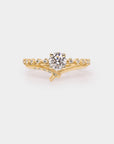 Promise engagement ring - 0.60ct round natural white diamond