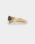 Promise engagement ring - 0.615ct round natural sapphire