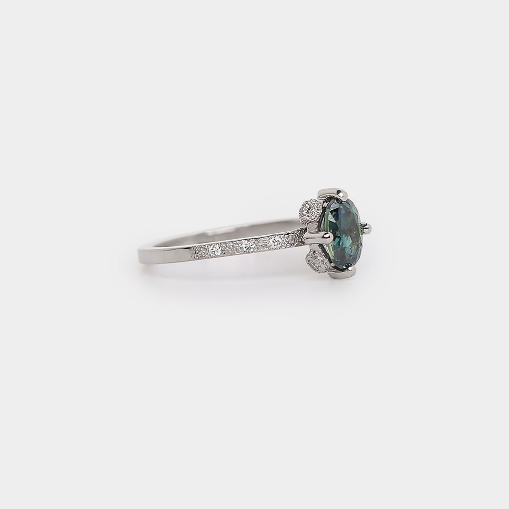Elements sapphire ring - 7x5mm oval sapphire