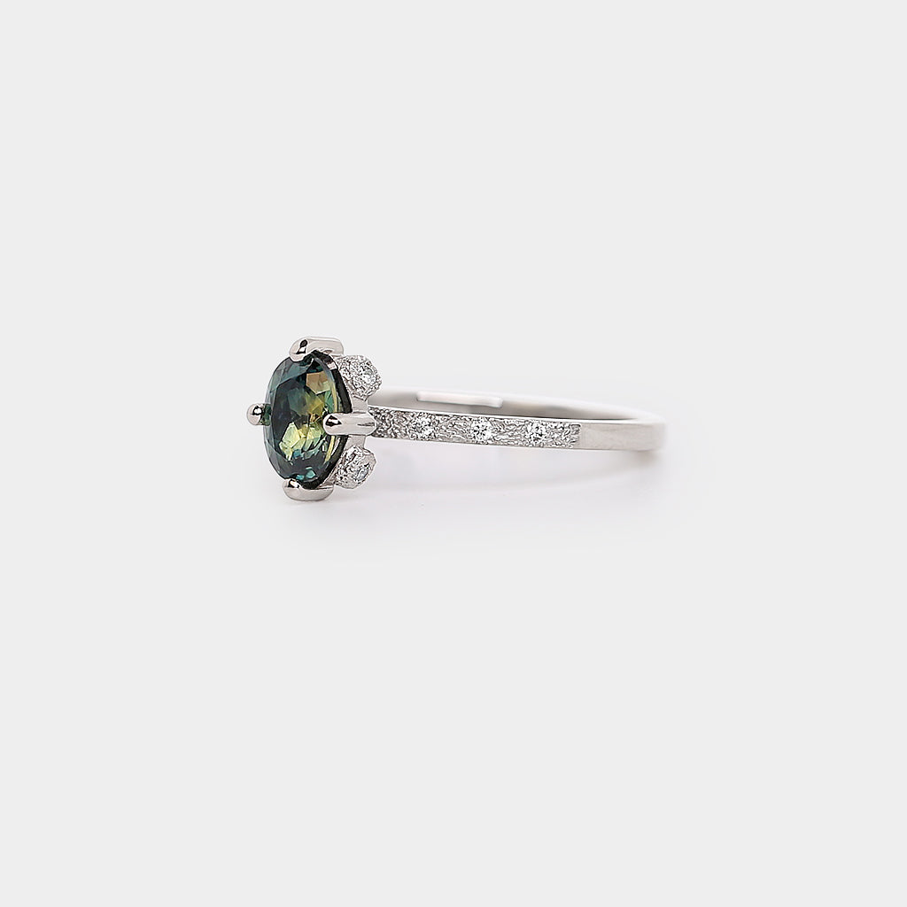 Elements sapphire ring - 7x5mm oval sapphire