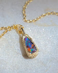 Meteorites bezel boulder opal Necklace 1