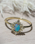 Mini Sunray - Natural Opal Ring