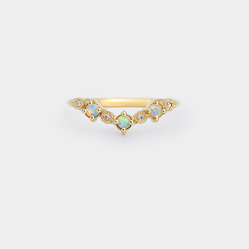 Harmony Wavy Band - opal